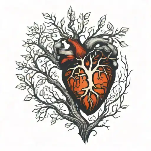 Tree Of Life Growing Out Of Human Heart