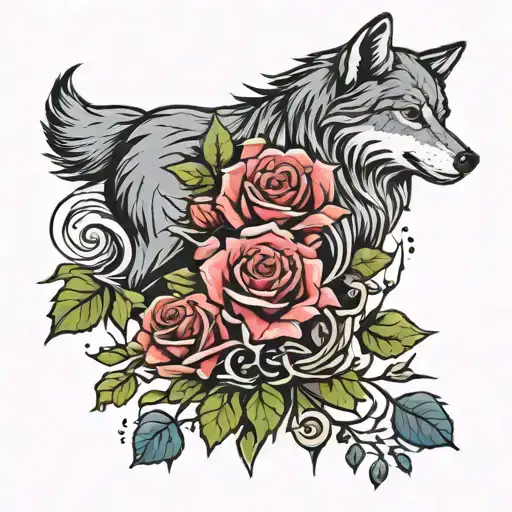 Wolf And Rose