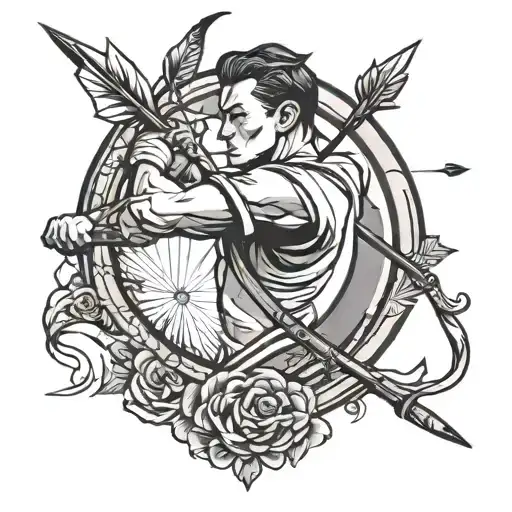 Archer Shooting An Arrow