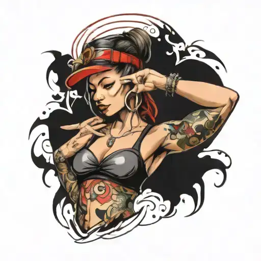 Daughter Hiphop Dancer Surrounded