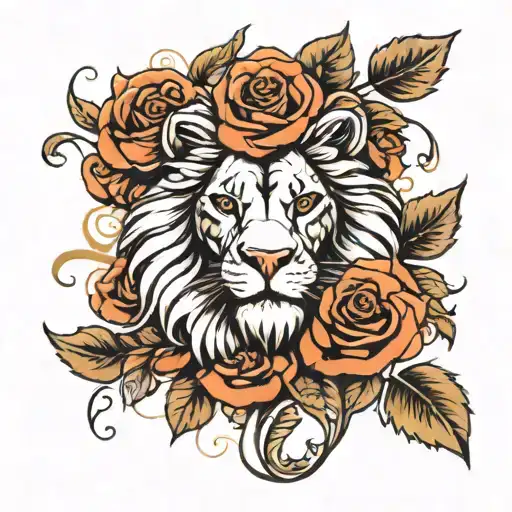 Roses And Lion