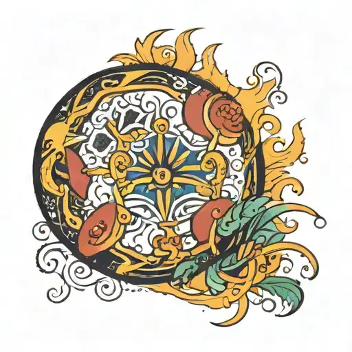 A Football Inside The Outline Of Cebu