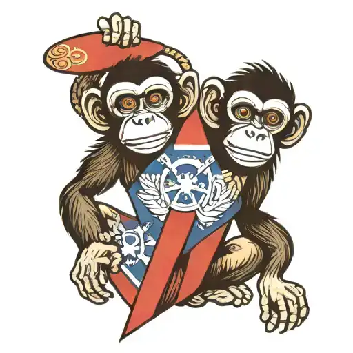 Monkey Dominican Republic Flag Incorporated
