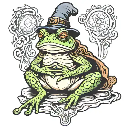Old Wizard Frog Meditating