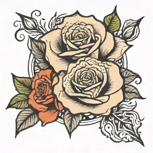 Rose With Initials Jmm