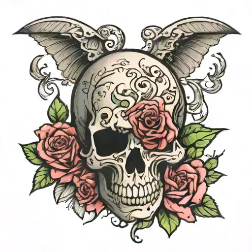 Skull And Rose
