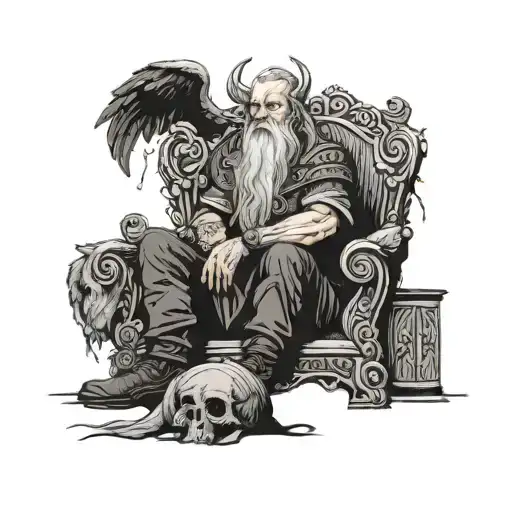 Odin Sitting On A Thrown Welcoming Me To Valhalla