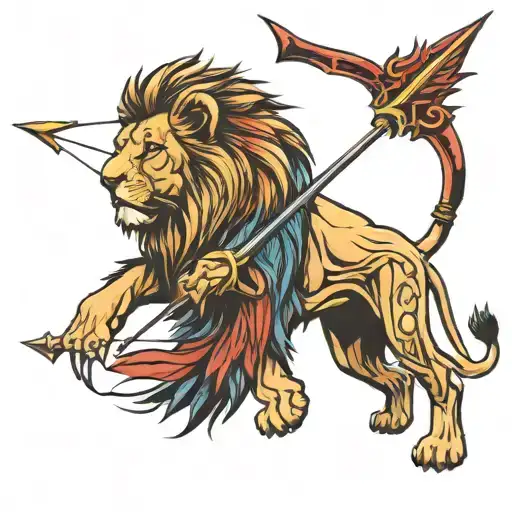 Lion And Bow Arrow
