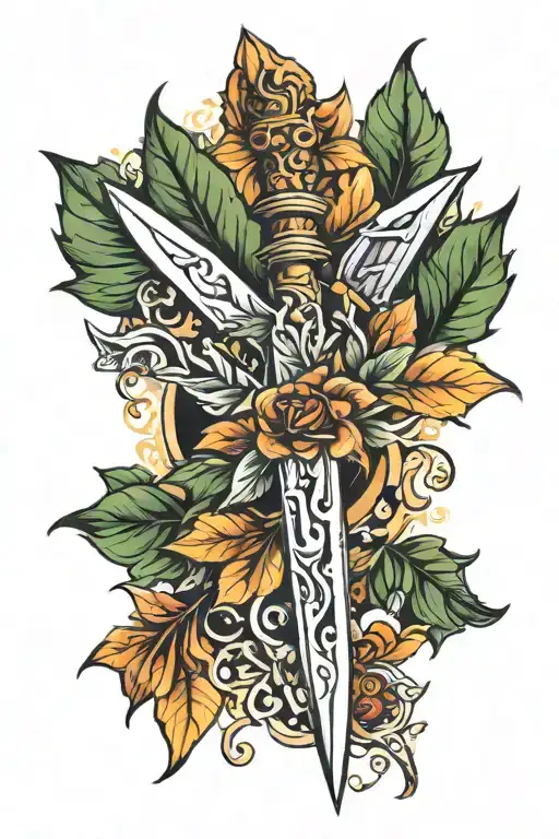 Leaves And Dagger