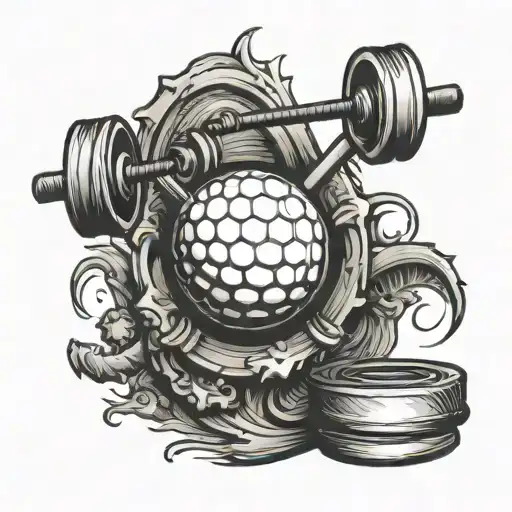 Golf Tee And Barbell