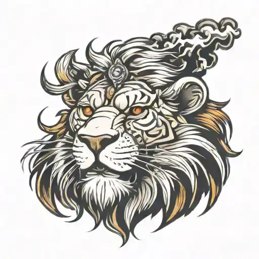 Smoking Lion