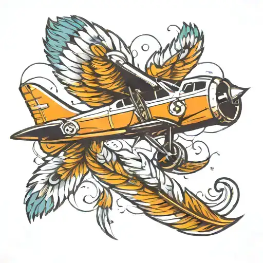 Airplane With Feather Wings