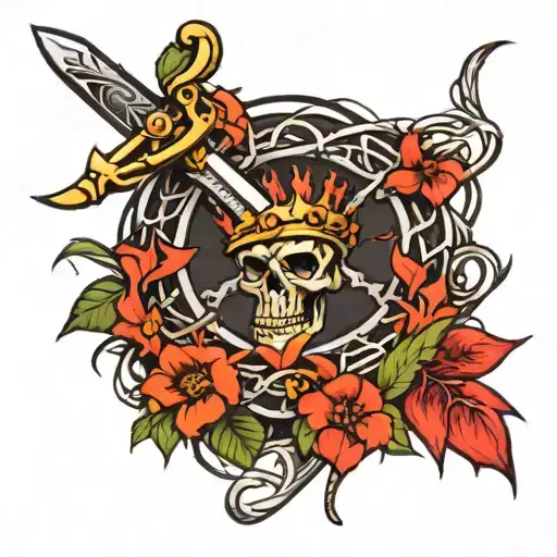 Sword And Crown Of Thorns