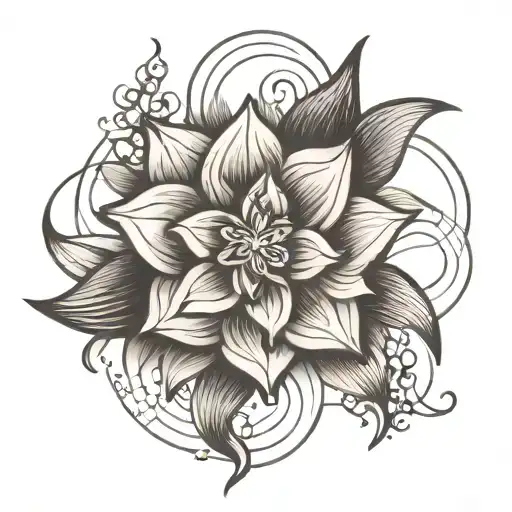 Abstract Lines Flower