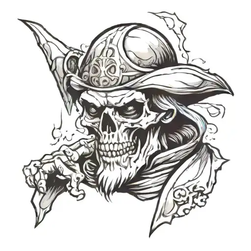 D&d Sorcerer Oldman With A Parchment And A Skull Wearing Medieval Helmet