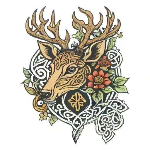 Celtic Deer Ornament