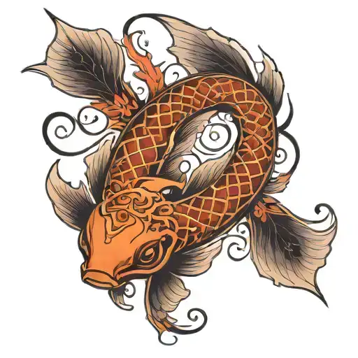 Infinity Symbol Made Of Coy Fish