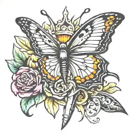 Butterfly And Dagger