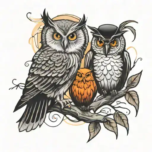 Owl And Crow