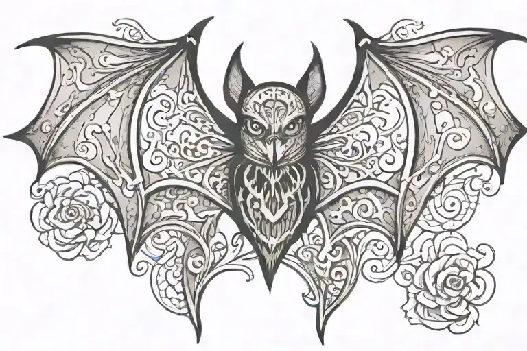 The Name Lexy Drawn To Look Like A Bat Flying