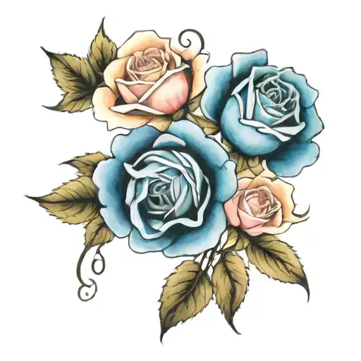 Watercolor Roses Memorial For My Grandmother