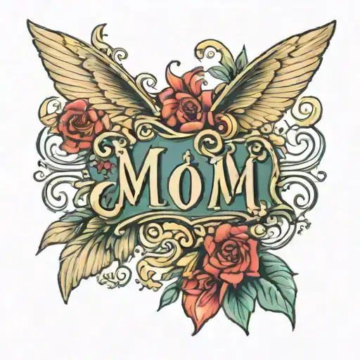 My Mom Name With Design Featuring