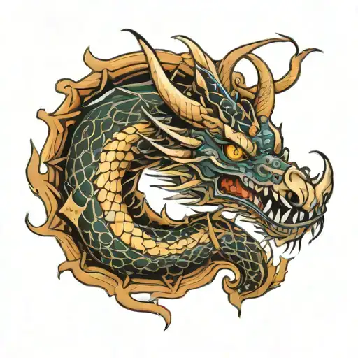 Dragon Wrapping Around Elbow