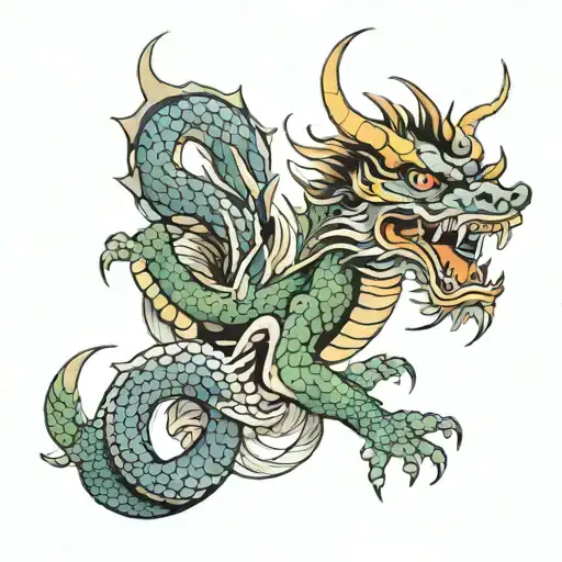 Japanese Dragon Enveloping