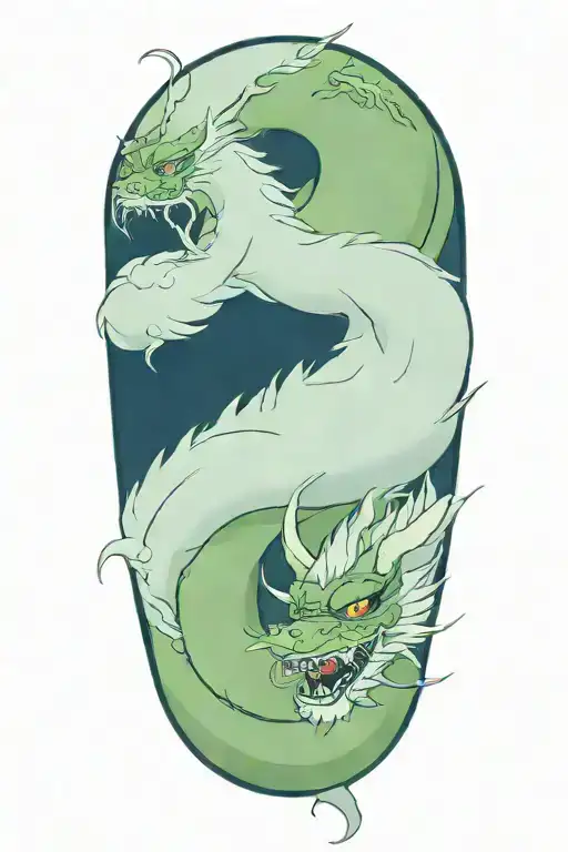 Chinese Dragon With Smoke