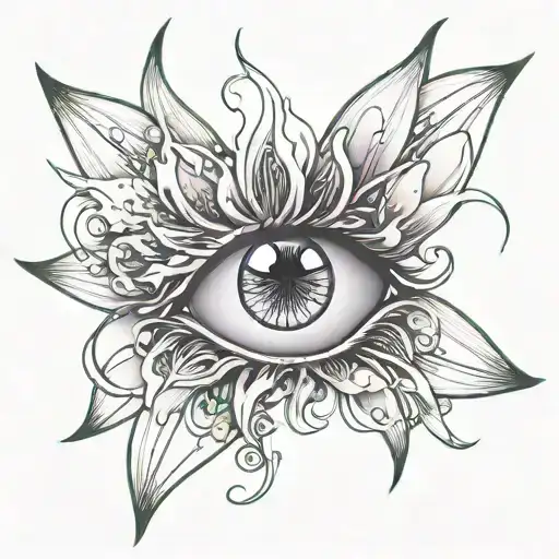 Spider Lily Within Eye Looking