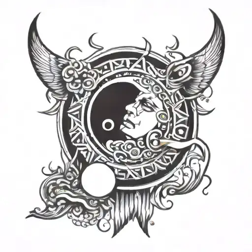 Trible Tattoo Moon