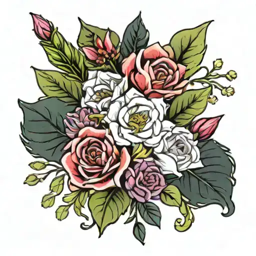 February March September Birth Flower Bouquet