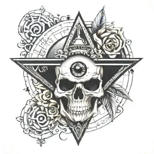 All Seeing Eye Skull