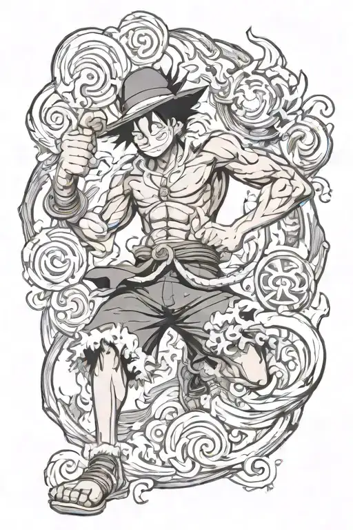 Luffy In Gear 5 Form With His Brother Fire Fist Ace