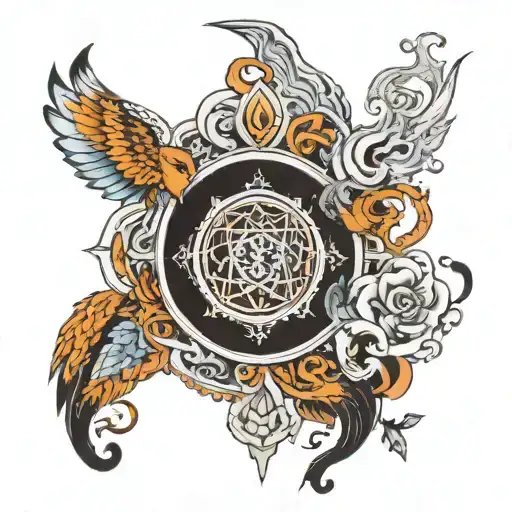 Aura Surrounding Them With The Breath Symbol Intertwined