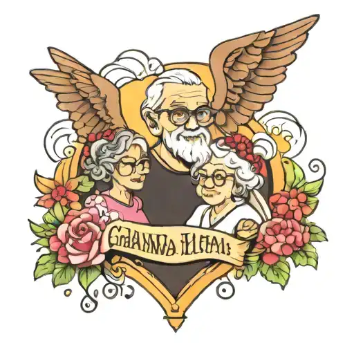 Grandma And Papa In Heaven