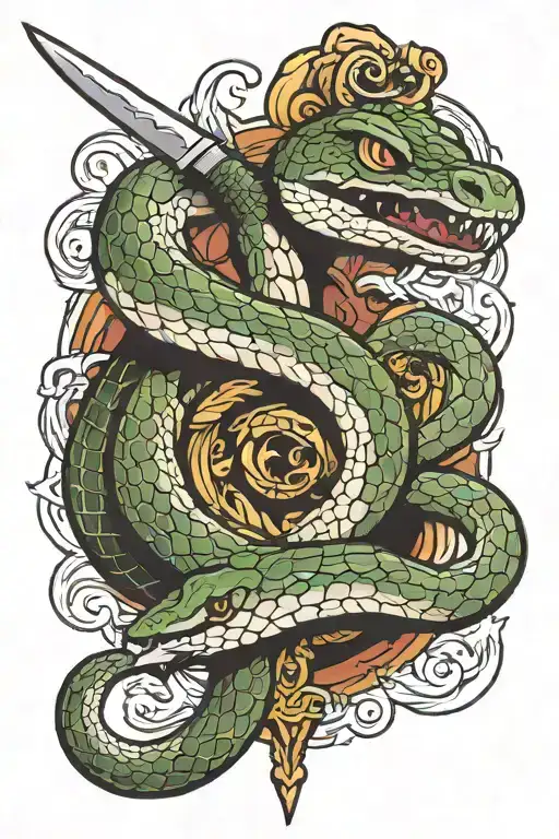 Snake And Knife