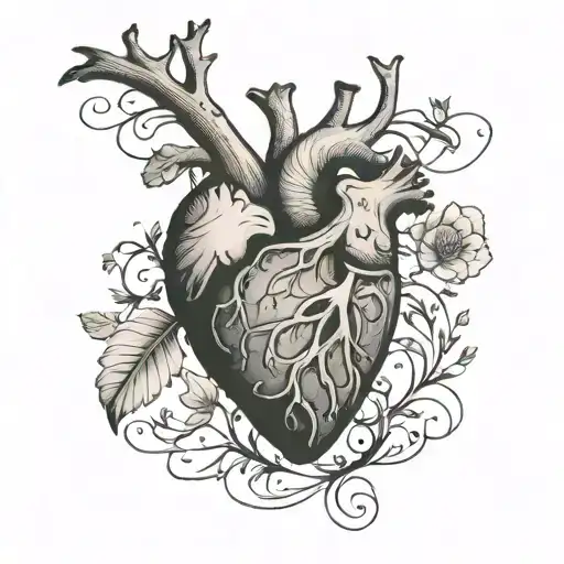 Minimalistic Anatomical Heart Taht Correlates With Sagittarius