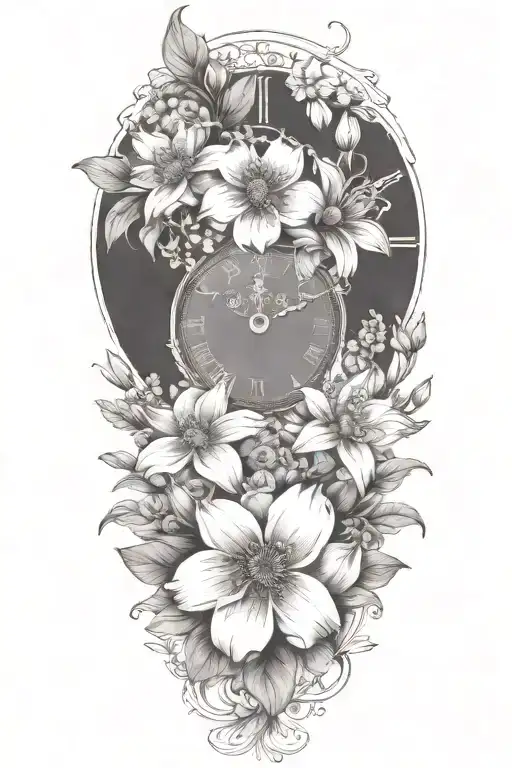 May October August Birth Flower Aound A Clock