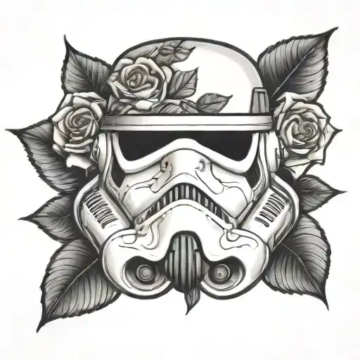 Stormtrooper Helmet With Rose