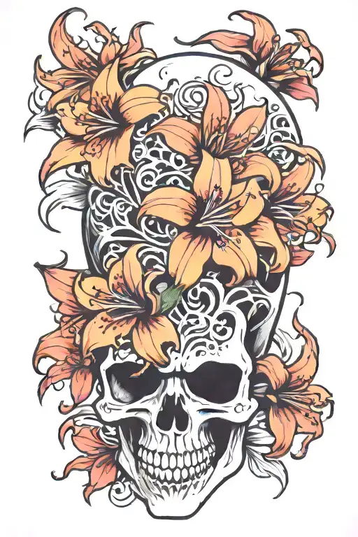 Japanese Spider Lily Skull