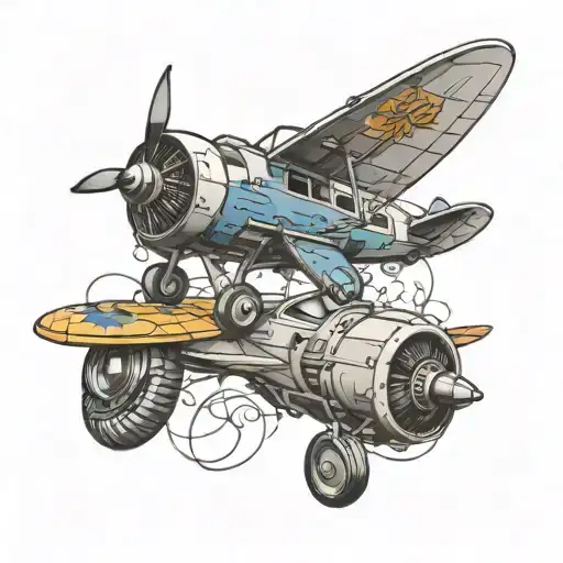 A Small Areoplane And A Gaming Headphones For