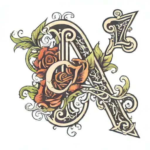 A Creative And Clean Tattoo That Incorporates The Letter A And S