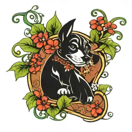 Paw Print Vine Wrapped