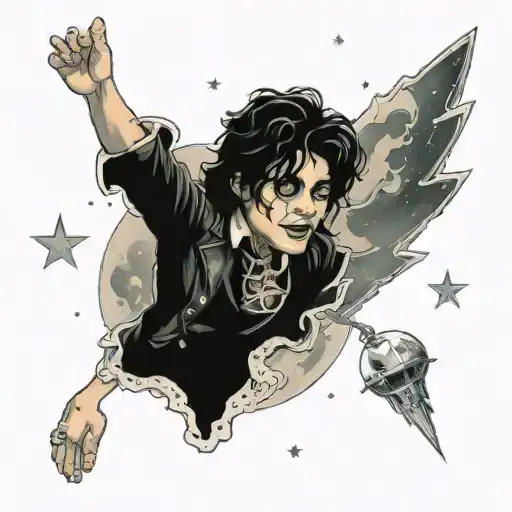 Micheal Jackson Walking On The Moon Surrounded