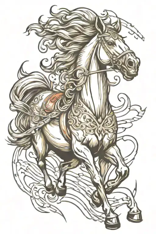 Horse Running With Music Christian Themed