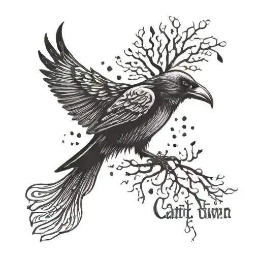 Crow With The Words It Can't Rain All The Time