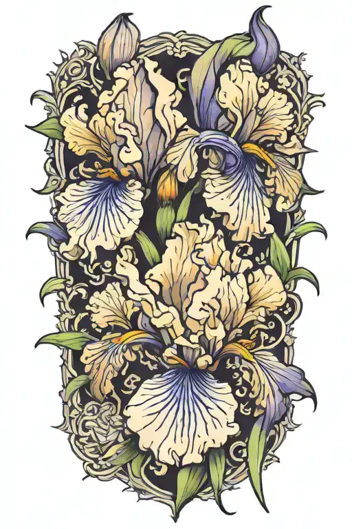 Iris Flower Surrounded