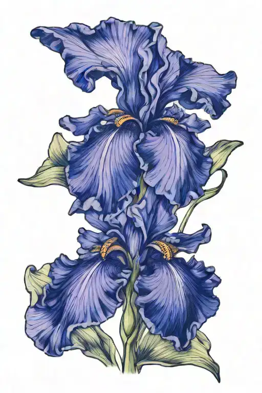 Iris Flower Surrounded