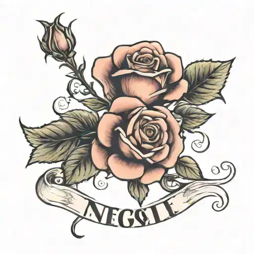 Rose With Name On Stem Rose